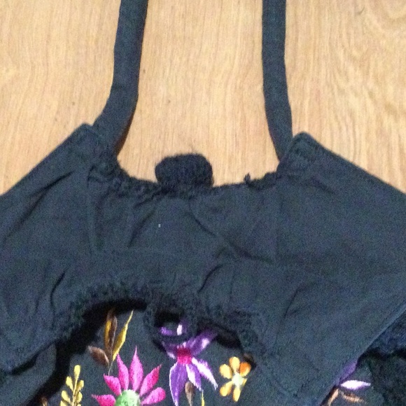 Hobo Black Floral Shoulder/Crossbody Bag - Picture 4 of 9